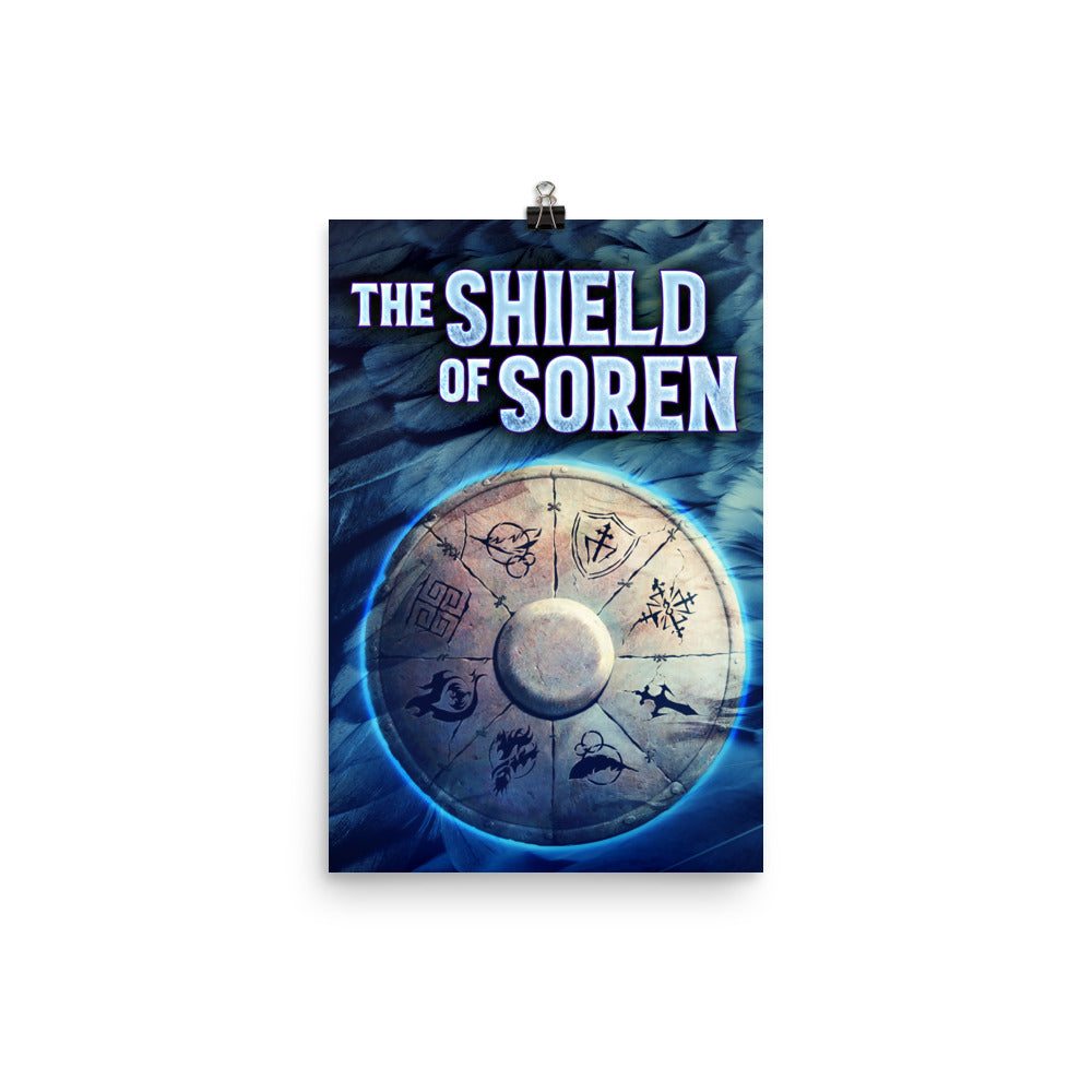 aposter with cover art from D.M. Cain's book The Shield Of Soren