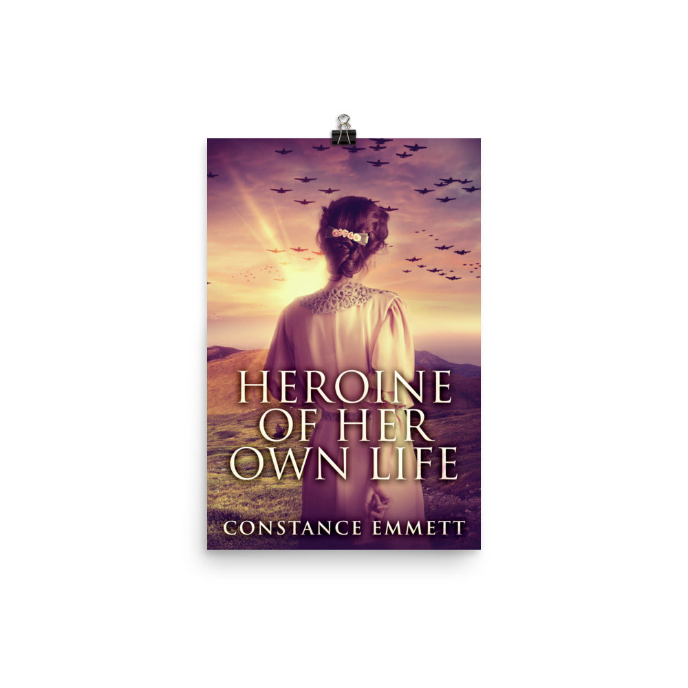 poster with cover art from Constance Emmett's book Heroine Of Her Own Life