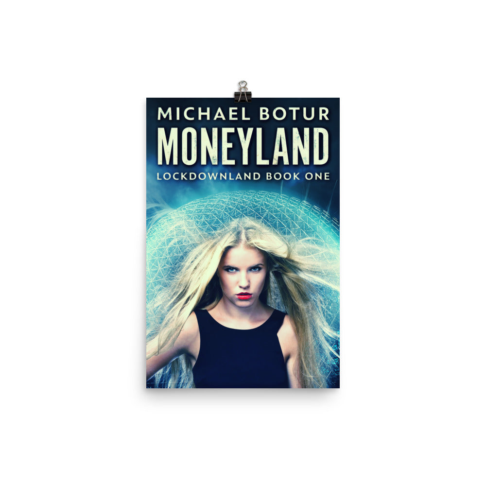 poster with cover art from Michael Botur's book Moneyland