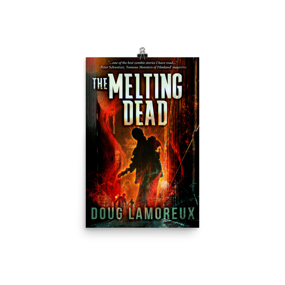 poster with cover art from Doug Lamoreux's book The Melting Dead