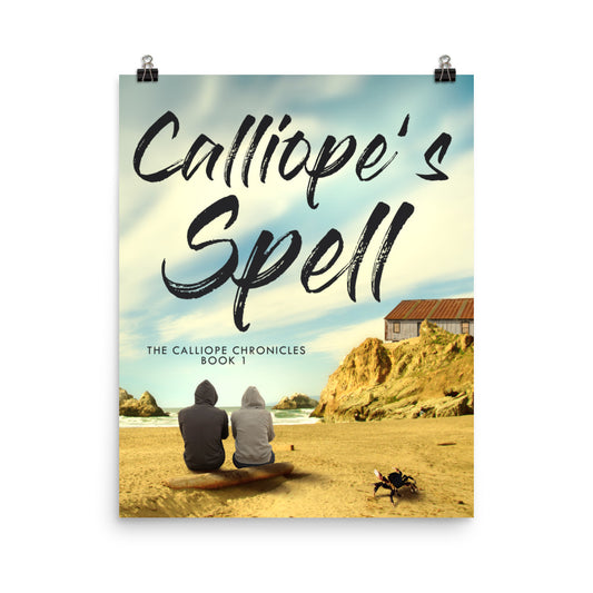 poster with cover art from Donald Davenport's book Calliope's Spell
