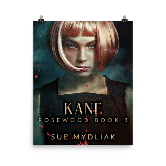 poster with cover art from Sue Mydliak's book Kane