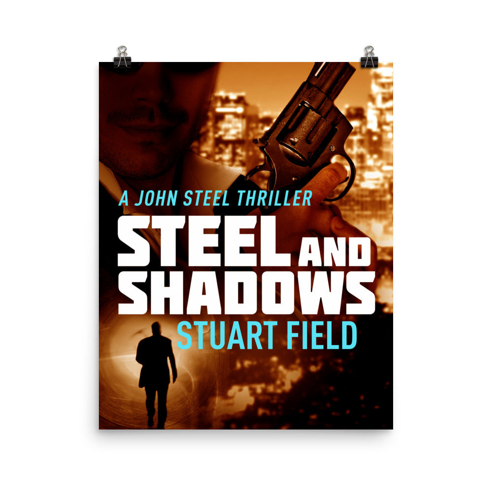 poster with cover art from Stuart Field's book Steel And Shadows
