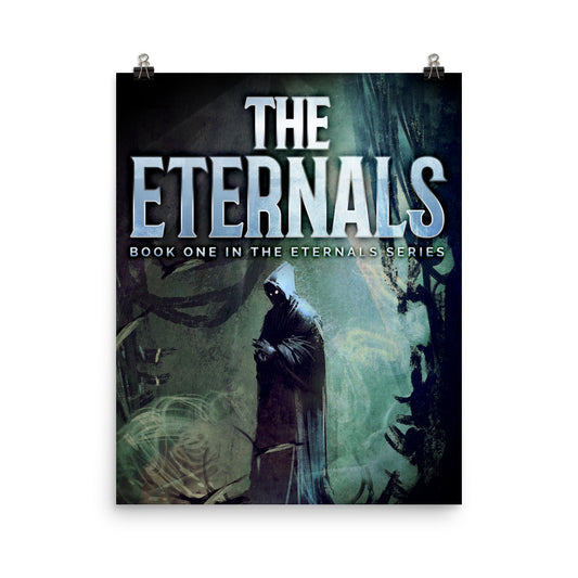 poster with cover art from Richard M. Ankers's book The Eternals