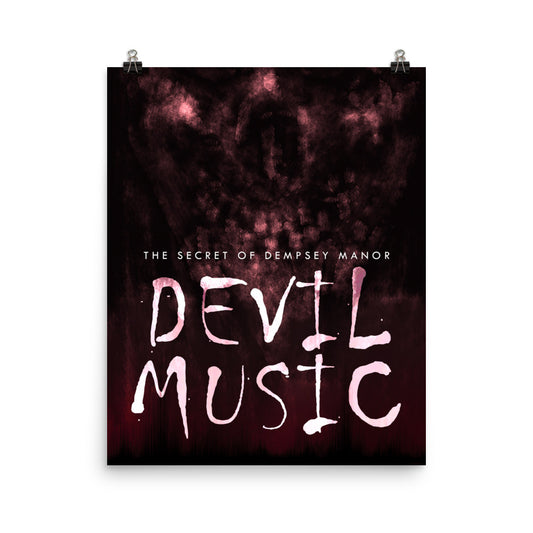 poster with cover art from Joseph Mulak's book Devil Music