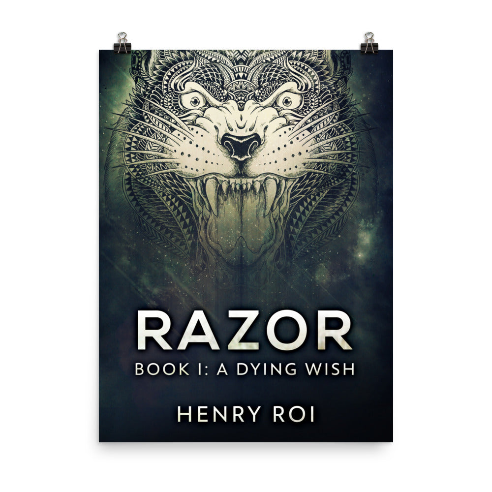aposter with cover art from Henry Roi's book A Dying Wish