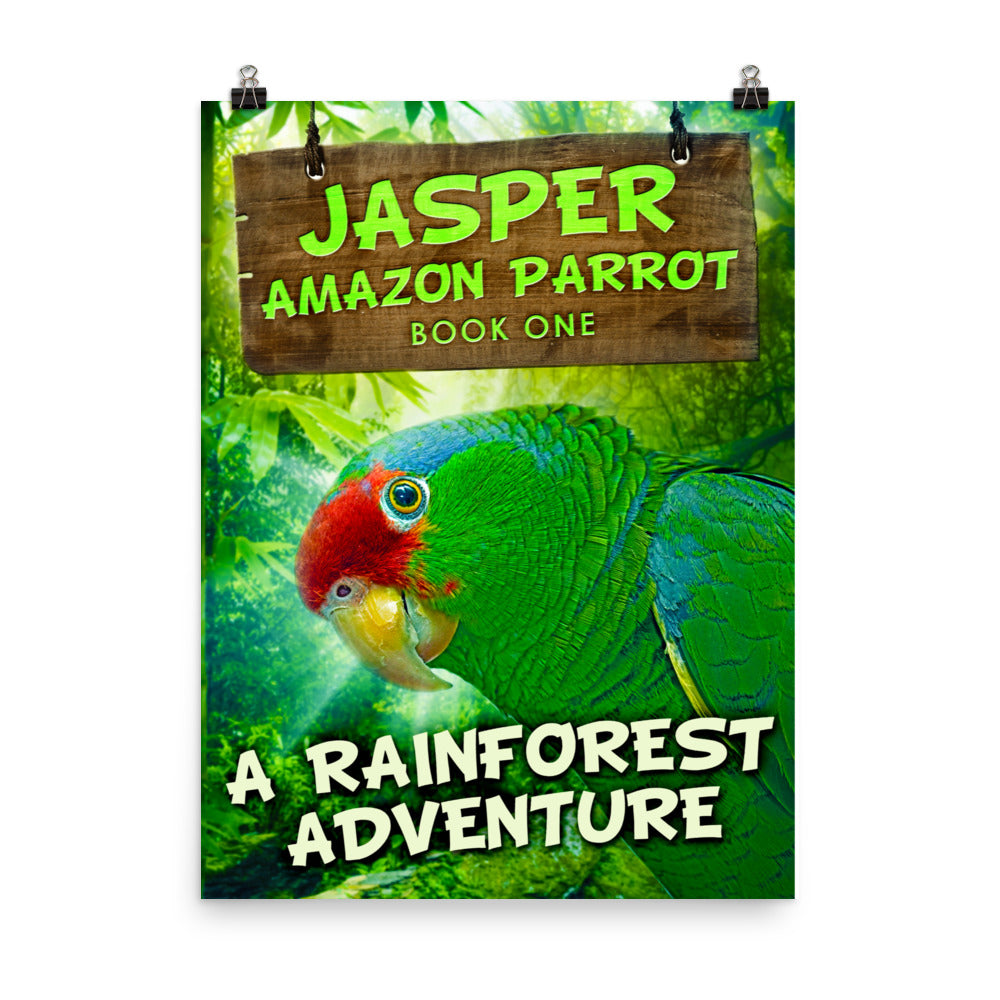 aposter with cover art from Sharon C. Williams's book A Rainforest Adventure