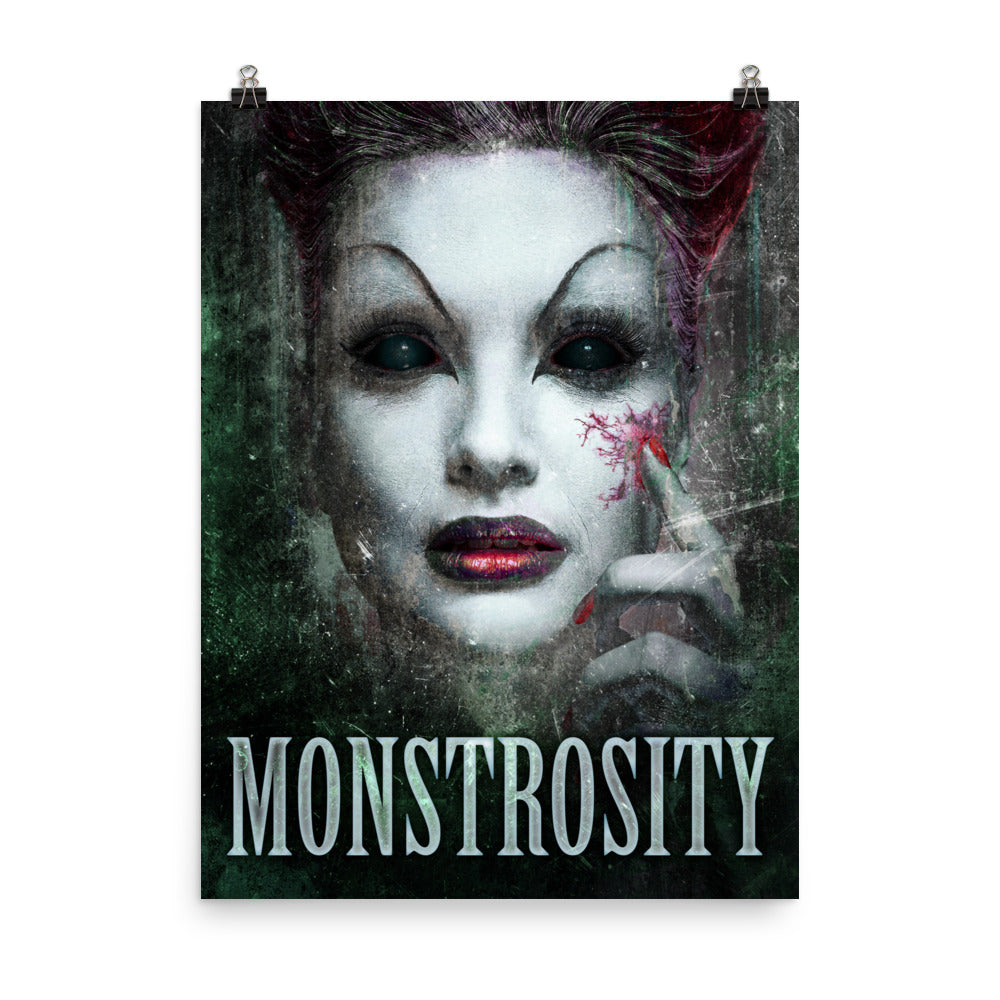 poster with cover art from Laura Diaz De Arce's book Monstrosity - Tales Of Transformation