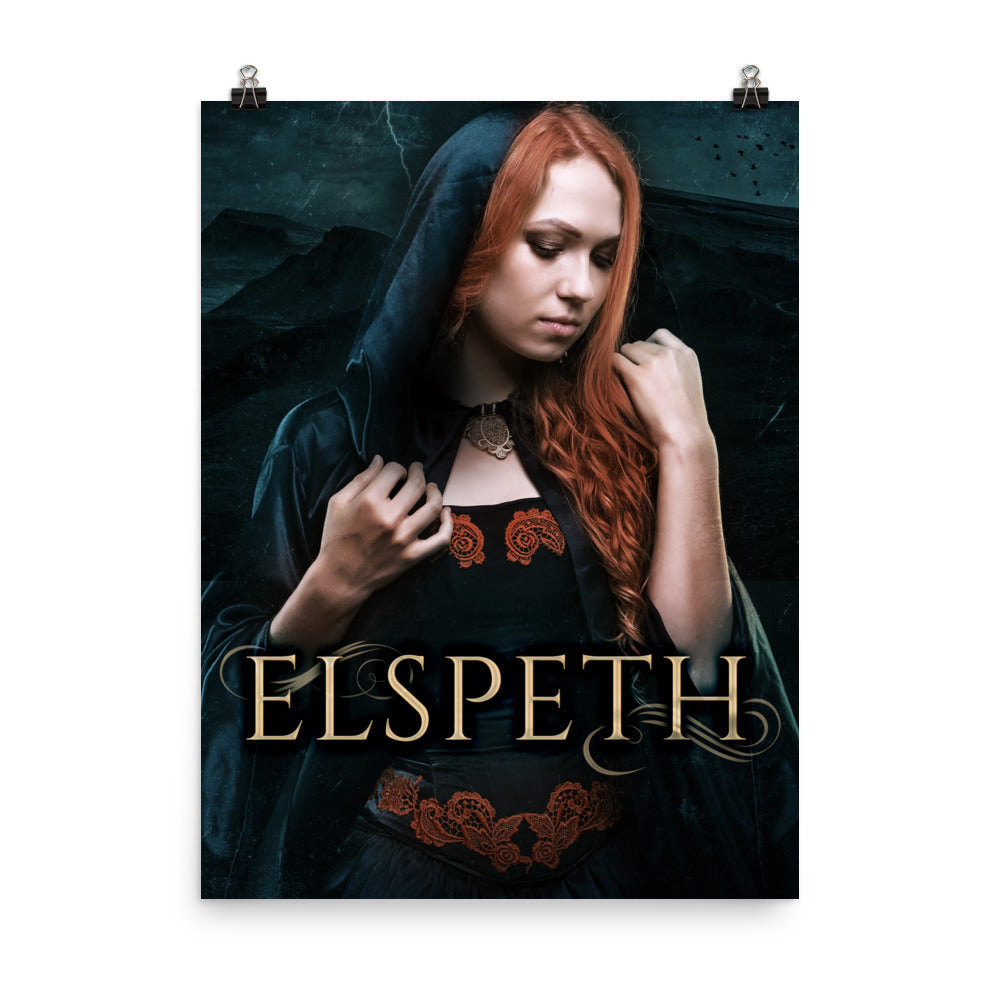 poster with cover art from Sue Mydliak's book Elspeth