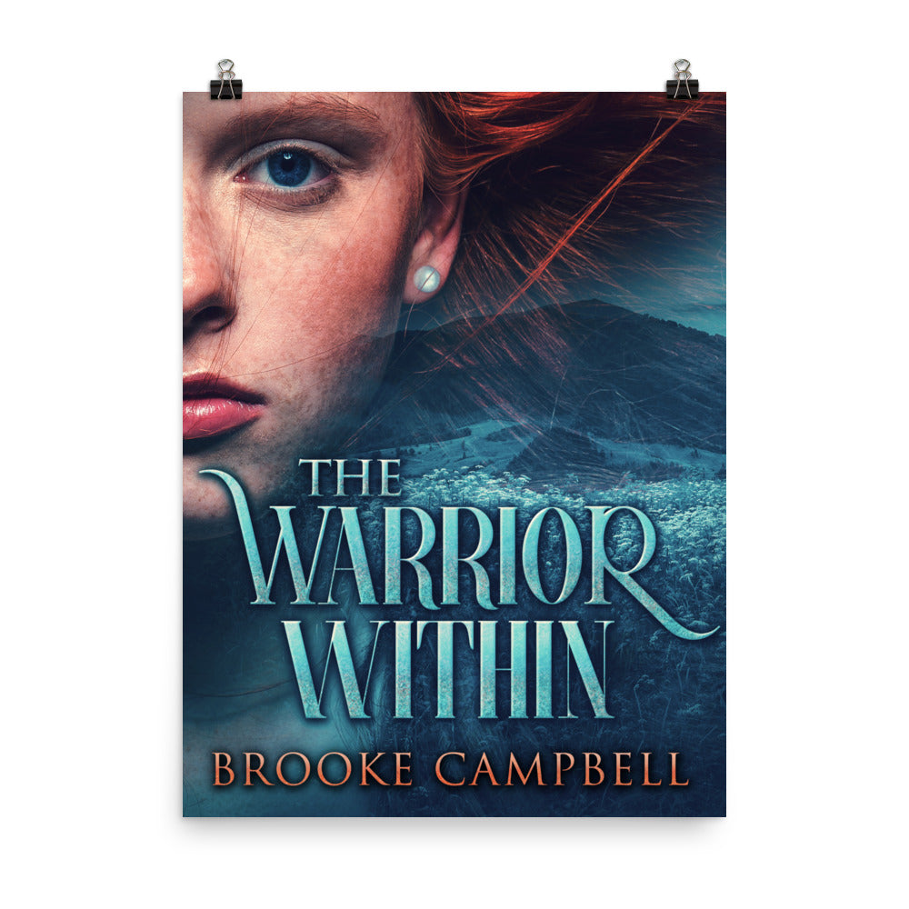poster with cover art from Brooke Campbell's book The Warrior Within