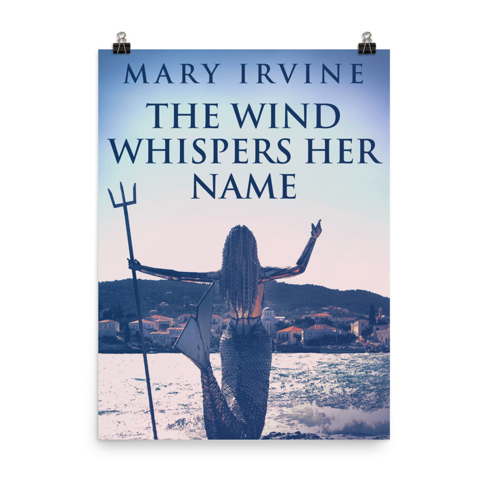 poster with cover art from Mary Irvine's book The Wind Whispers Her Name