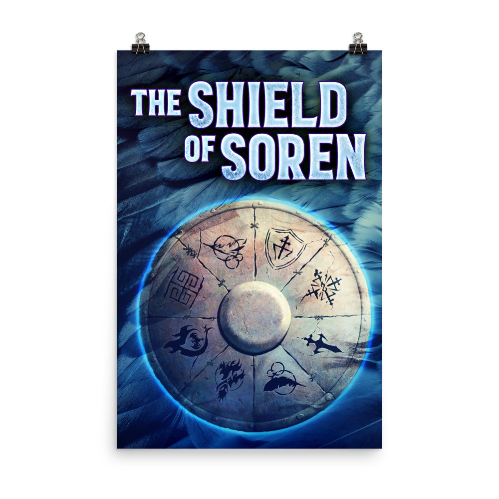 aposter with cover art from D.M. Cain's book The Shield Of Soren