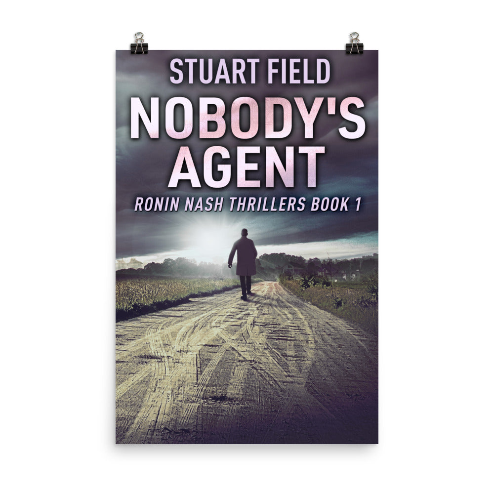 poster with cover art from Stuart Field's book Nobody's Agent