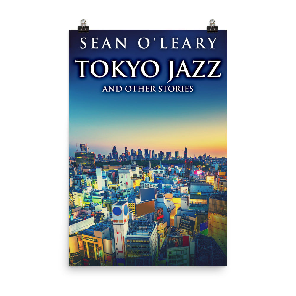 poster with cover art from Sean O'Leary's book Tokyo Jazz And Other Stories
