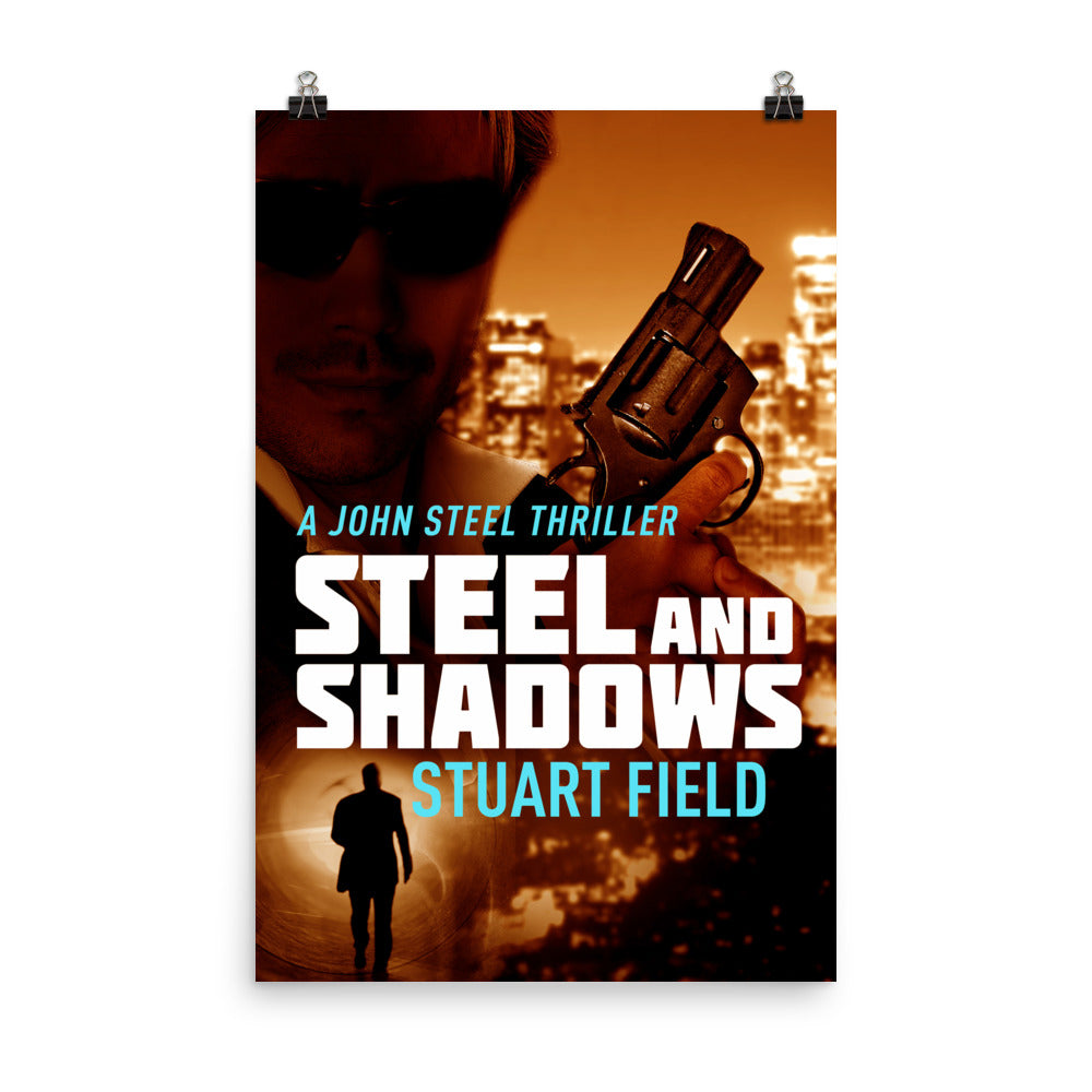 poster with cover art from Stuart Field's book Steel And Shadows