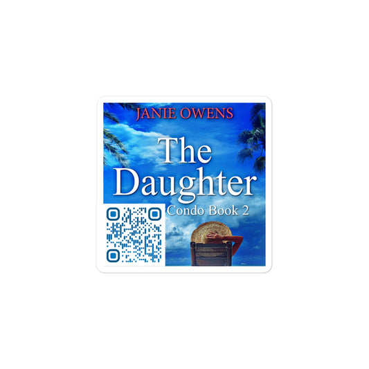 sticker with cover art from Janie Owens's book The Daughter