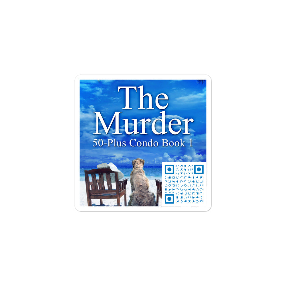 sticker with cover art from Janie Owens's book The Murder