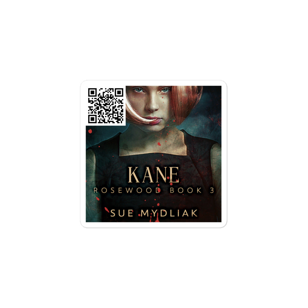sticker with cover art from Sue Mydliak’s book Kane