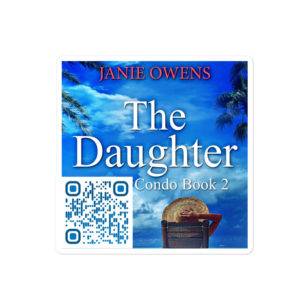 sticker with cover art from Janie Owens's book The Daughter