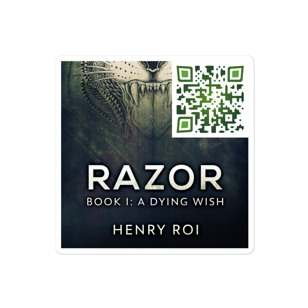 sticker with cover art from Henry Roi's book A Dying Wish
