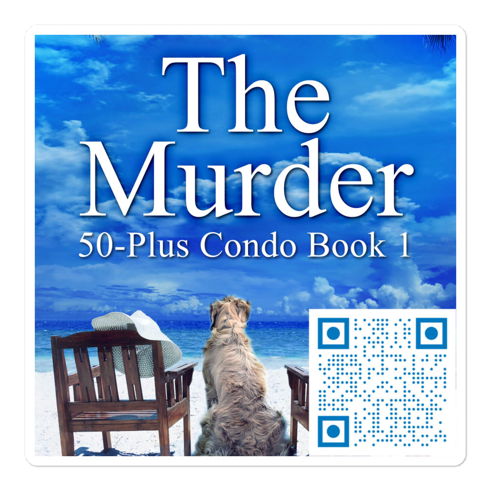 sticker with cover art from Janie Owens's book The Murder