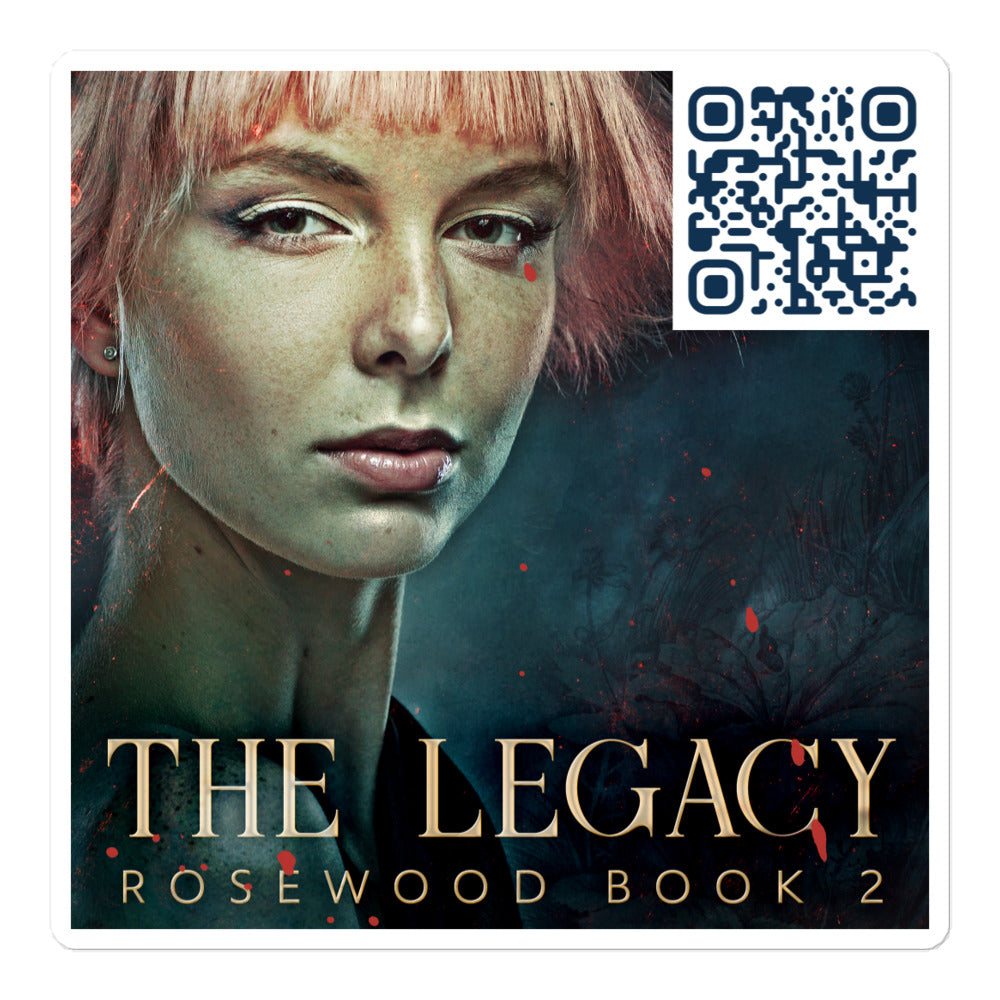 sticker with cover art from Sue Mydliak’s book The Legacy