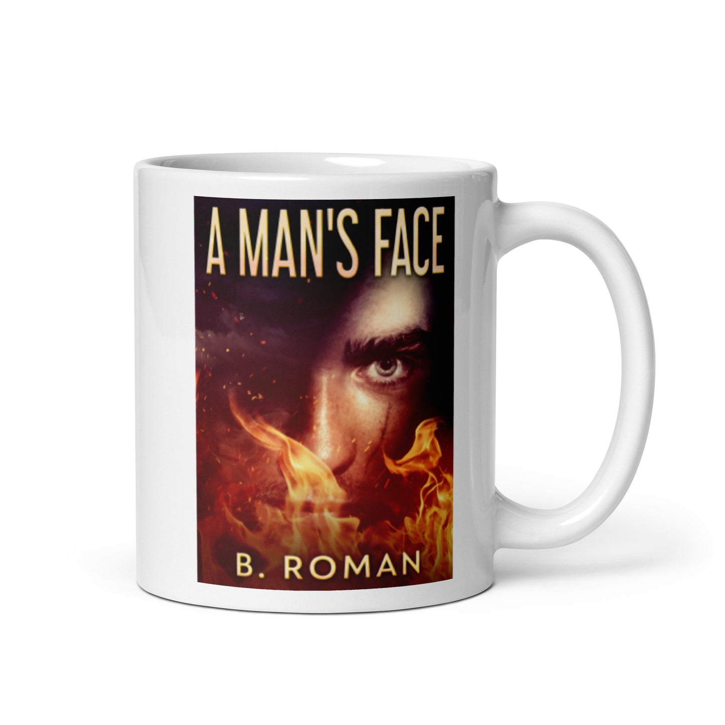 A Man's Face - White Coffee Mug