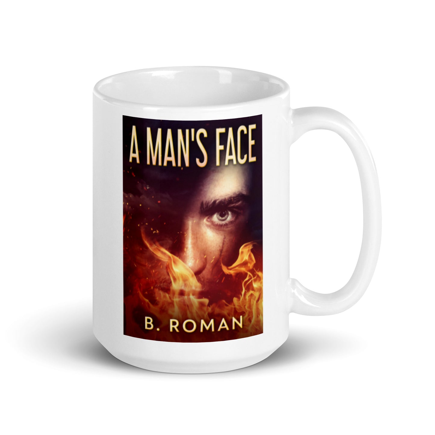 A Man's Face - White Coffee Mug
