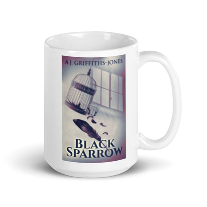 Black Sparrow - White Coffee Mug